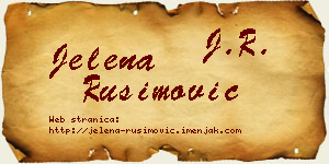 Jelena Rusimović vizit kartica